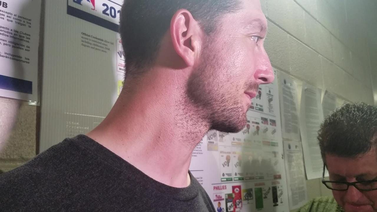 Jerry Blevins on his first career hit