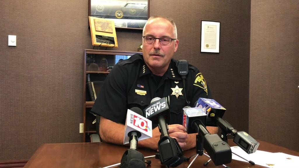 Sheriff Todd Baxter speaks about Parma gun shop burglary