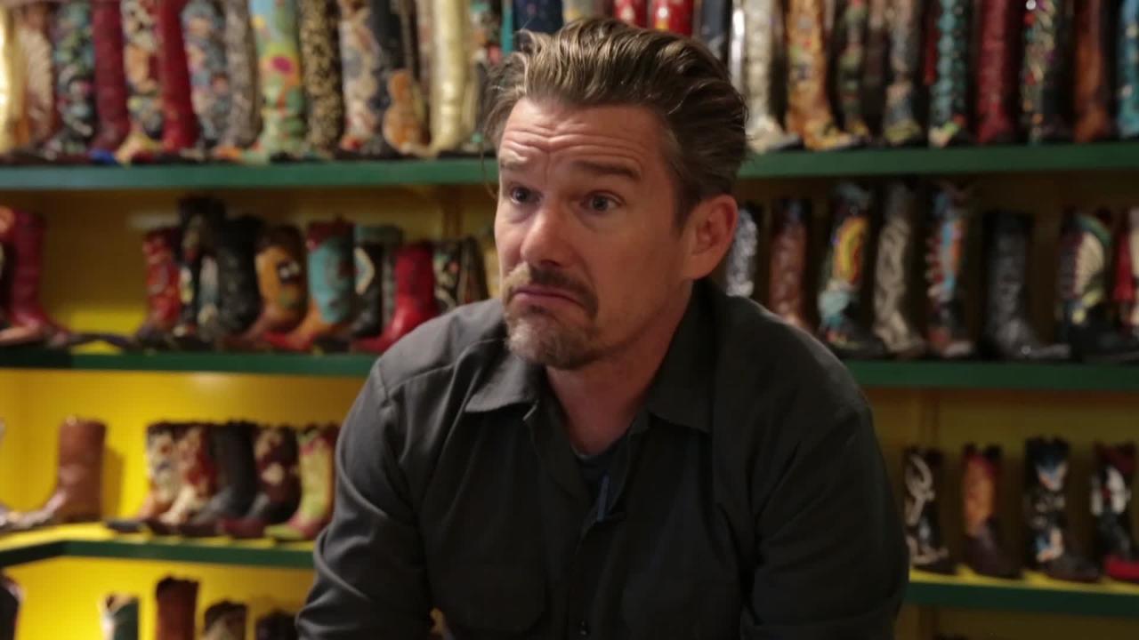 Ethan Hawke in El Paso on his new movie, O'Rourke, superhero movies