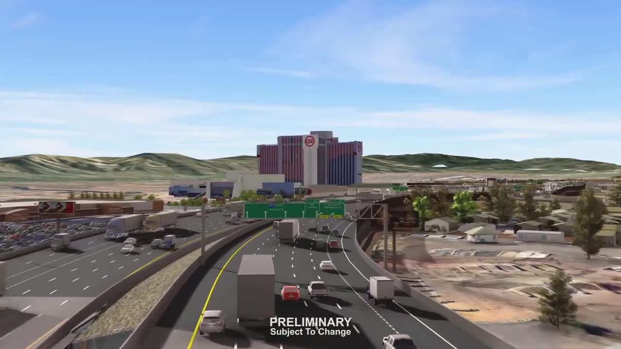 Video A bird s eye view of proposed Spaghetti Bowl Xpress in Reno