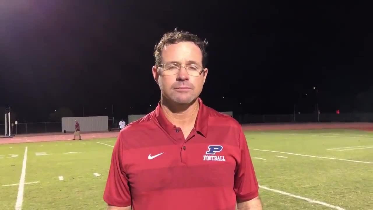 Perry coach Preston Jones following the team’s win over Brophy