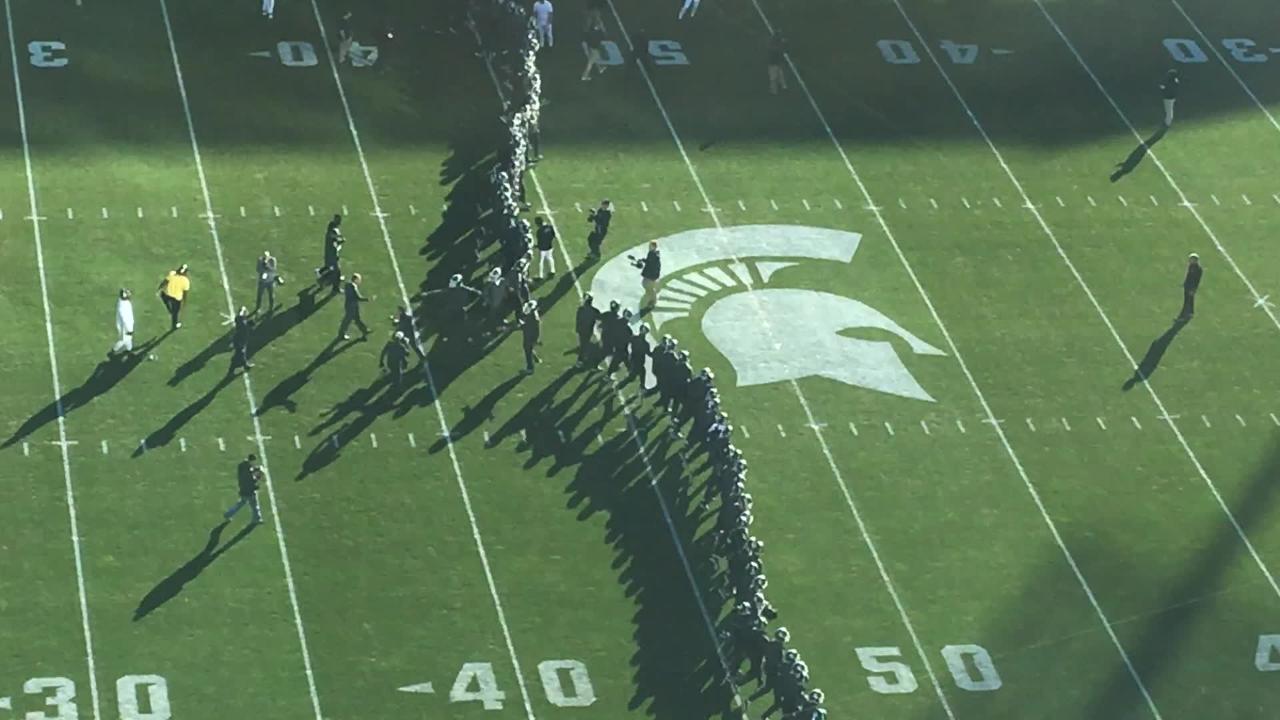 Big Ten Fines Michigan State For Pregame Incident Vs Michigan Big Ten Fines Michigan State For Pregame Incident Vs Michigan