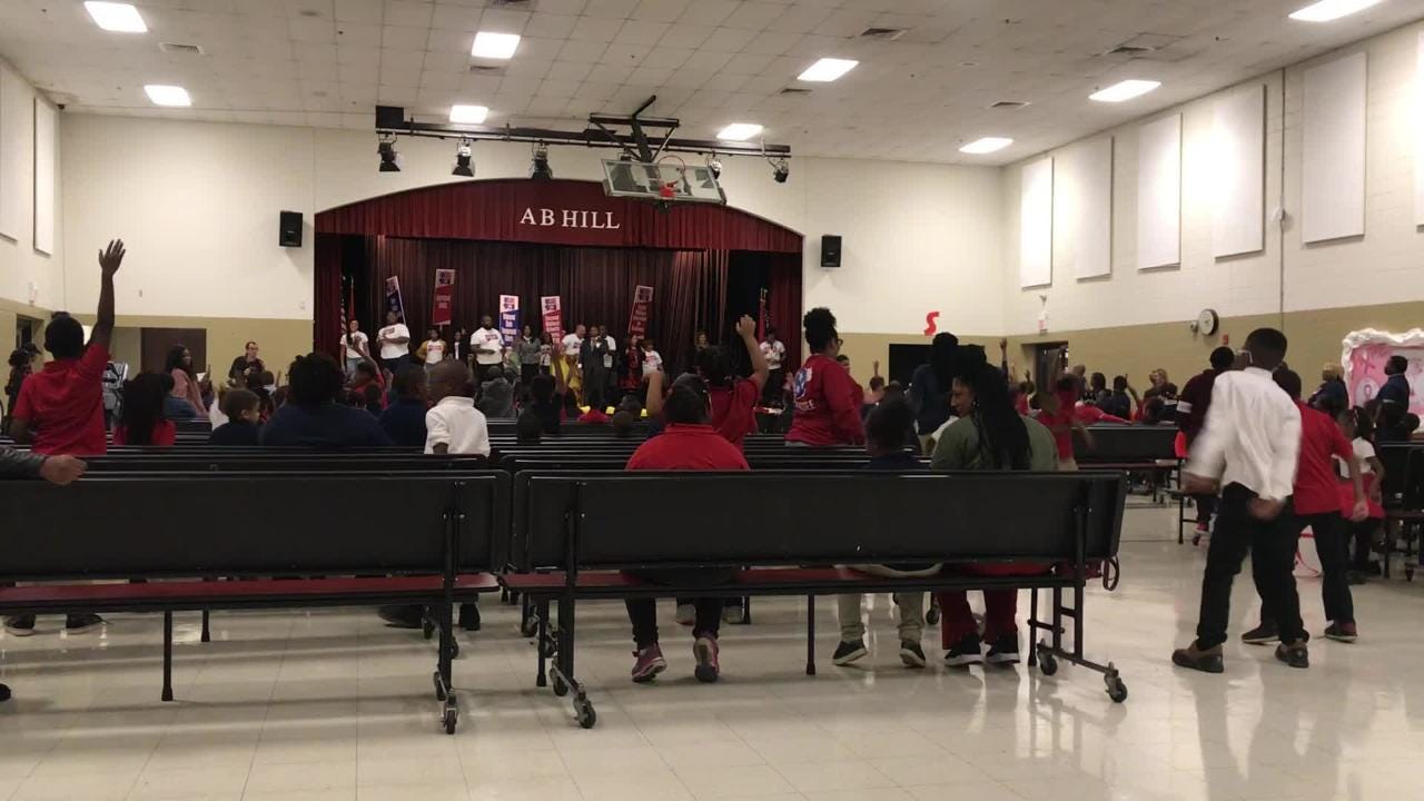 A.B. Hill Elementary Students Celebrate To Bloc Boy JB's "Look Alive"