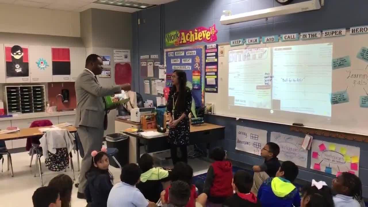 Video: Shadowlawn Elementary School Teacher Receives Award