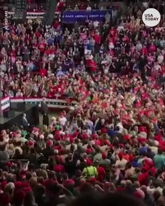 Trump Stranded Rally Goers Rescue Trump rally breaks into 'Amazing Grace' after woman collapses in crowd