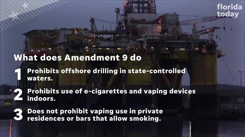 Florida elections Voters say no to offshore drilling and vaping