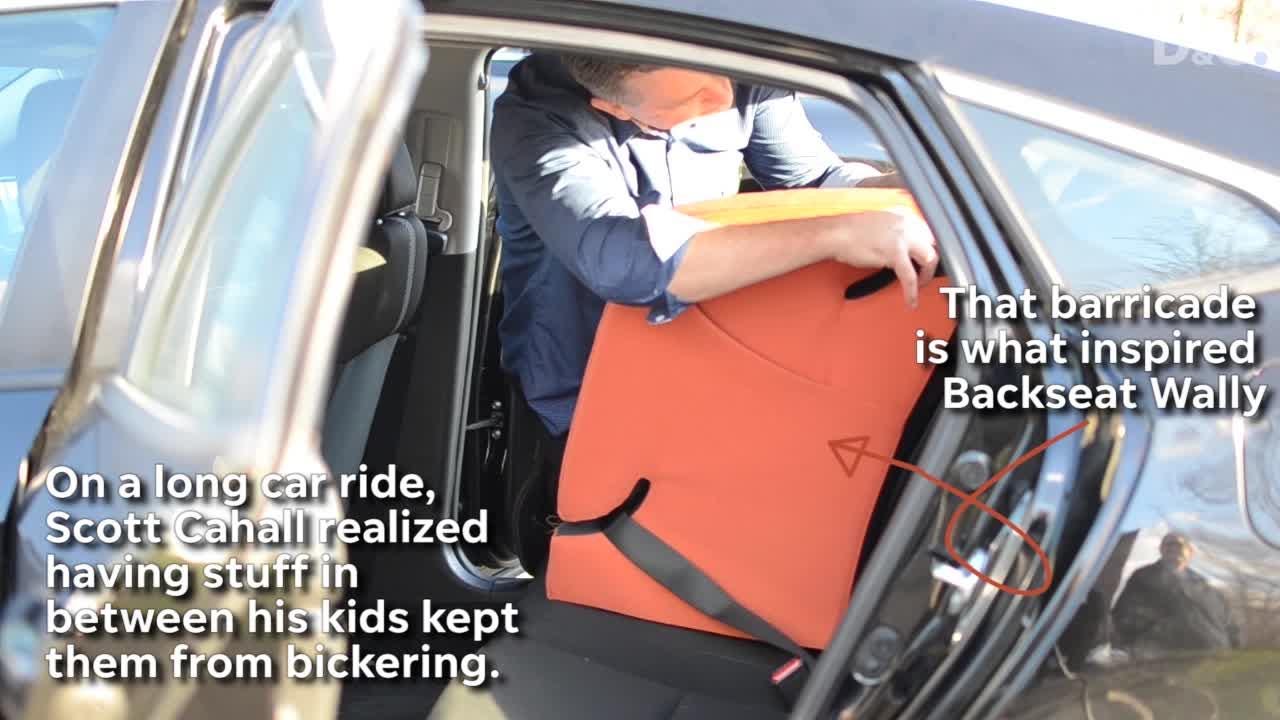 Inflatable Car Backseat Divider seperates children ends back seat fights! 