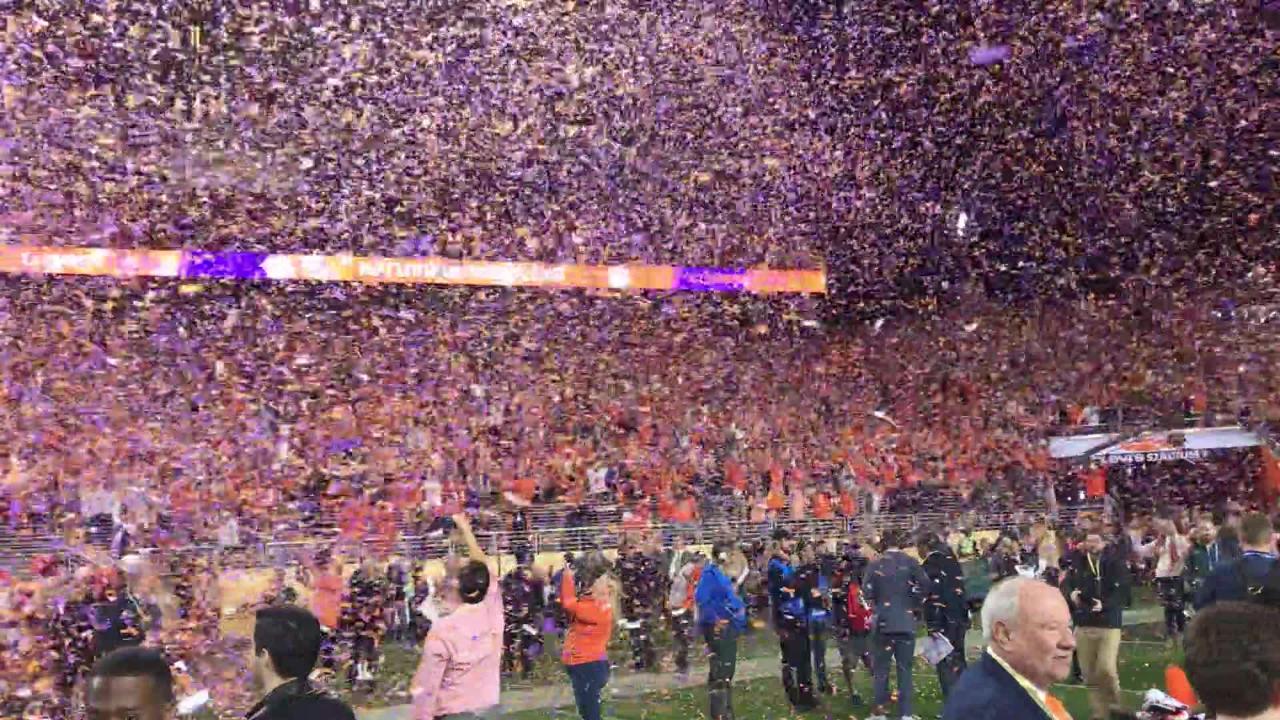 Raw Video Clemson Fans Players Celebrate 2019 National Championship