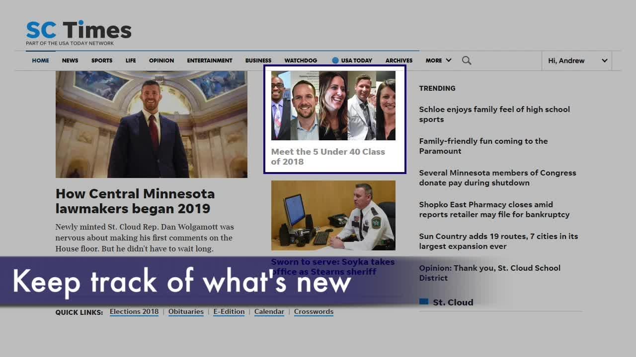 Highlights of the new SCTimes.com desktop design