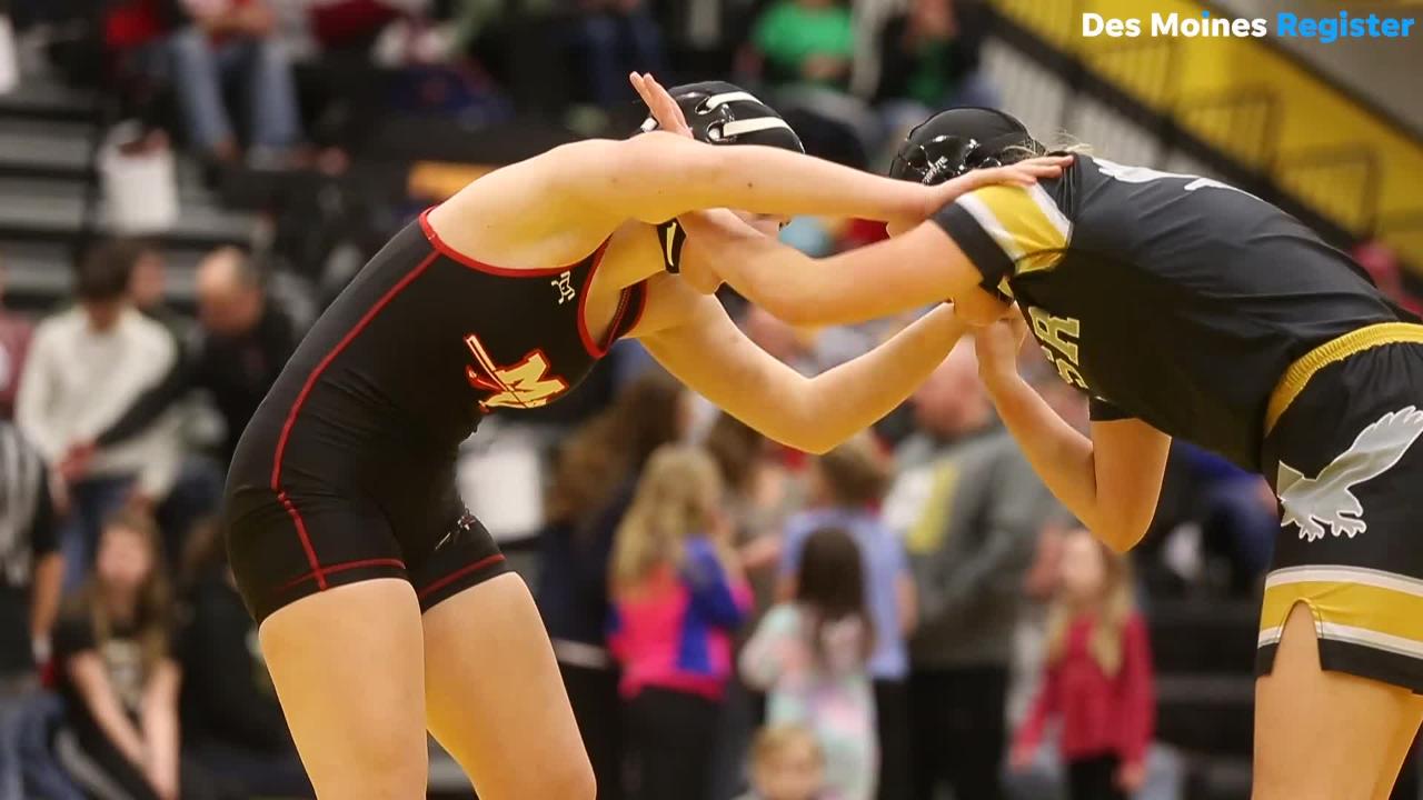 Sights and sounds from the first Iowa girls high school state wrestling tournament