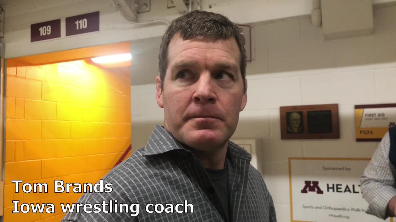 Iowa coach Tom Brands recaps Session II of the Big Ten Wrestling