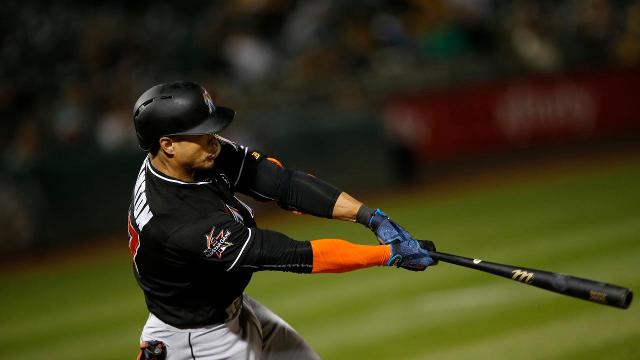 Marlins Slugger Giancarlo Stanton Hits Two Homers Vs Braves, Leads MLB ...