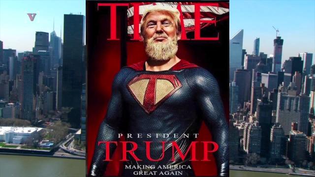 Donald Trump Jr Shares Fake Time Cover Of His Dad As Superman