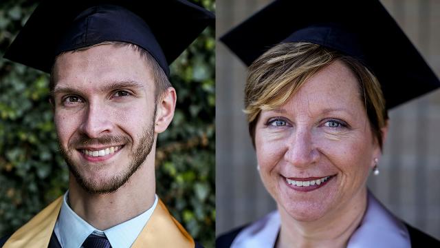 Mom And Son Graduate College Together