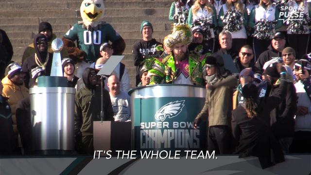 NFL: news, Philadelphia Eagles parade, Jason Kelce speech
