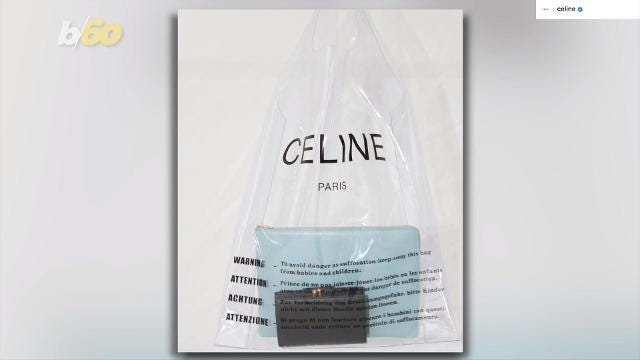 Celine plastic discount bag price