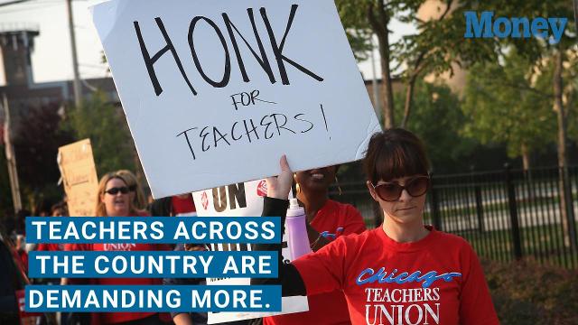 These 7 charts explain the fight for higher teacher pay