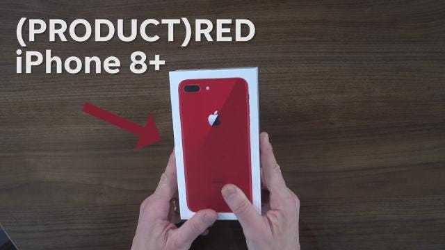 Apple iPhone 8 Plus (PRODUCT)RED Closer Look