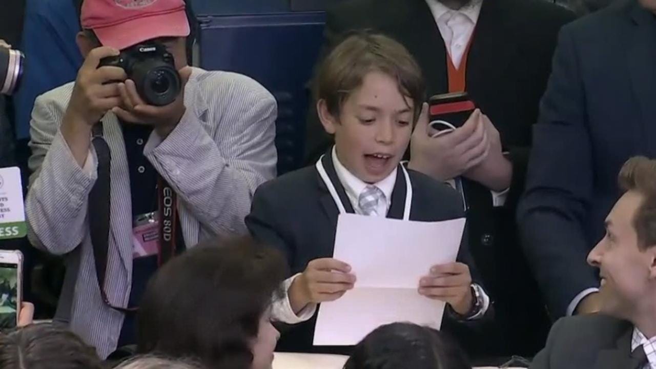Sarah Sanders chokes up after boy asks about...