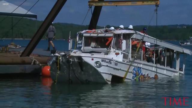 officials raise branson duck boat that sank and killed 17