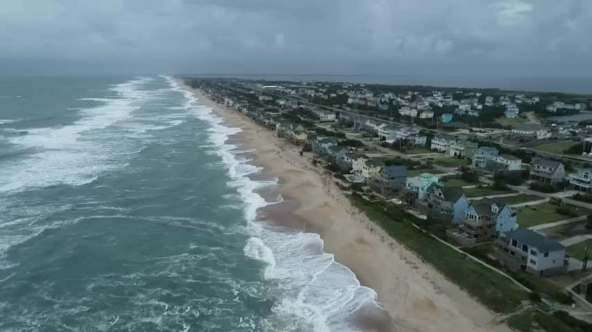 Aerial Footage Shows Outer Banks After Hurricane