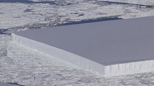 Nasa Spots Bizarre Perfectly Rectangular Iceberg In Antarctica