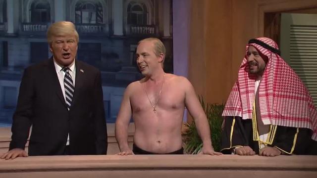 Rudy Bill Cosby Porn - SNL: Baldwin's Trump upset over Putin, Saudi 'bro handshake'