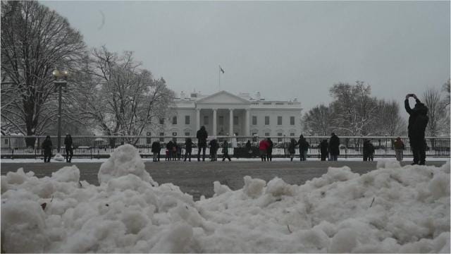 Raw: Washington, D.C., covered in snow