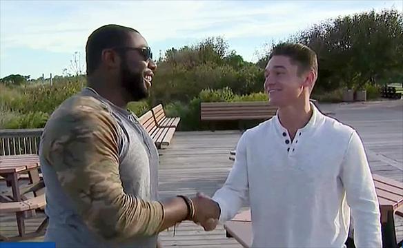 Former boxer and man who rescued him from rough Long Branch surf reunite