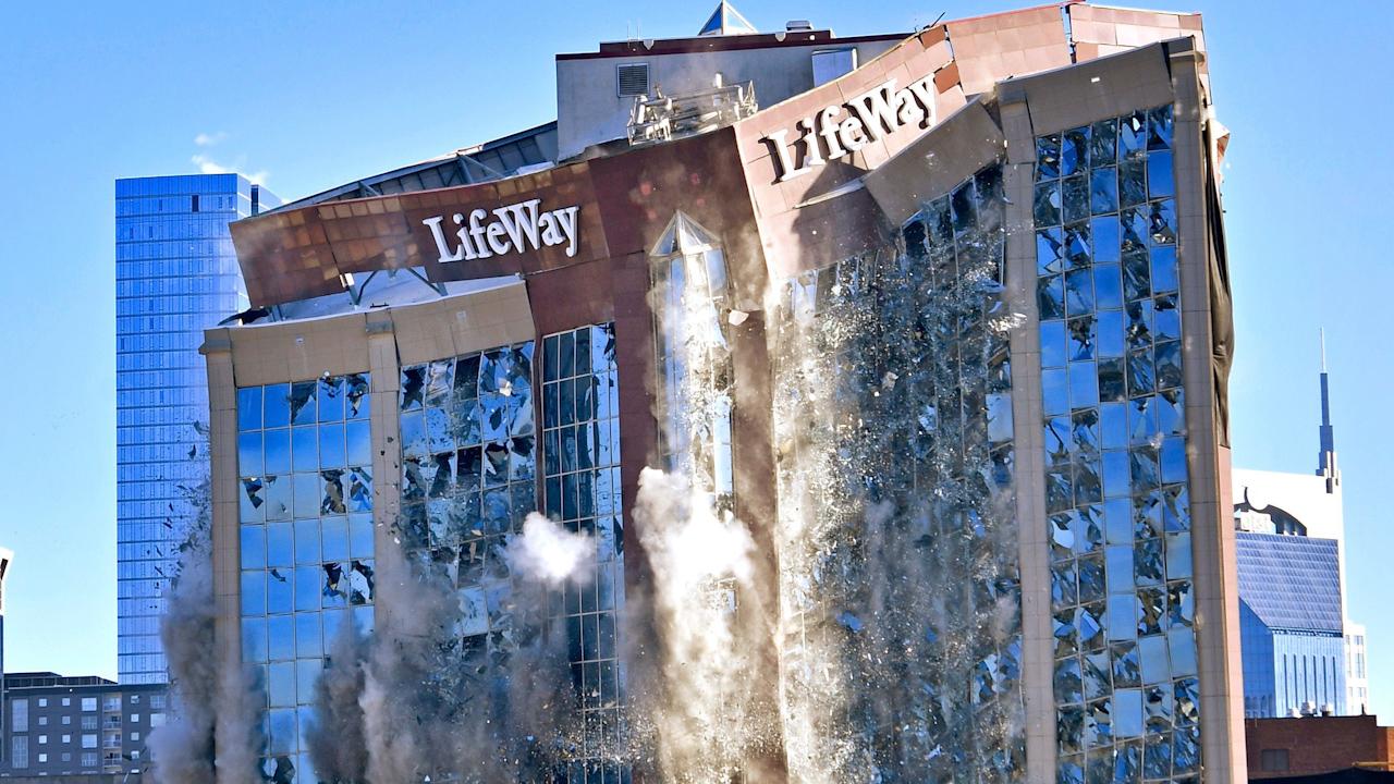 Iconic LifeWay building implodes in downtown Nashville