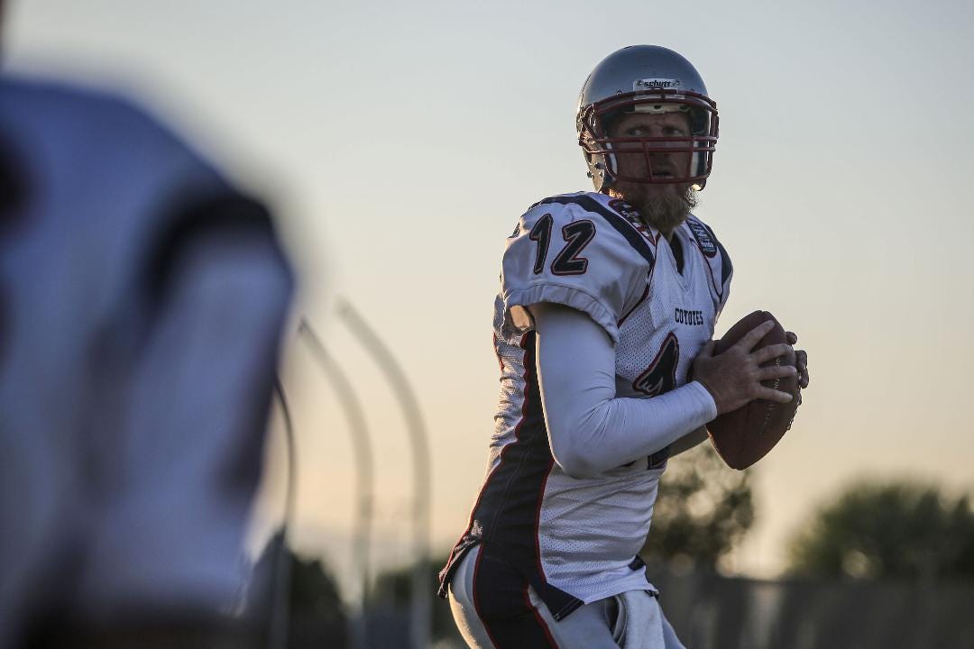 Todd Marinovich throws seven TDs in his return to competitive football