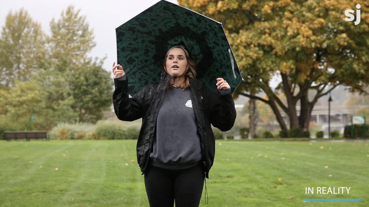 Hands free clearance umbrella for stroller