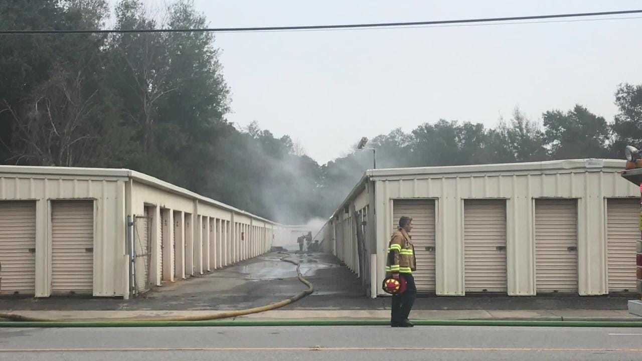 Fire crews respond to large storage unit blaze
