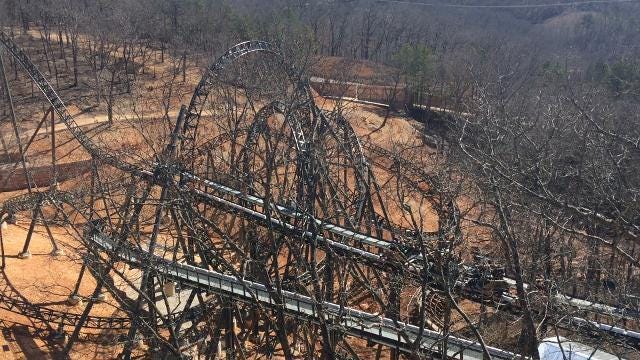 The first ride of Time Traveler Silver Dollar City s newest roller coaster