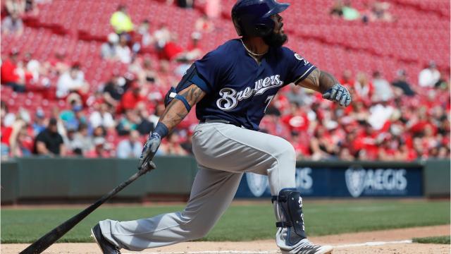 It has been Eric Thames' turn to play as Brewers look for offense at 1B