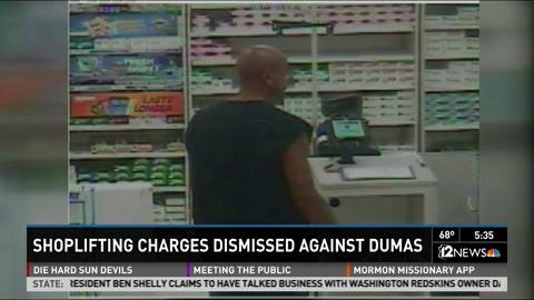 dumas shoplifting dismisses guilty pleaded