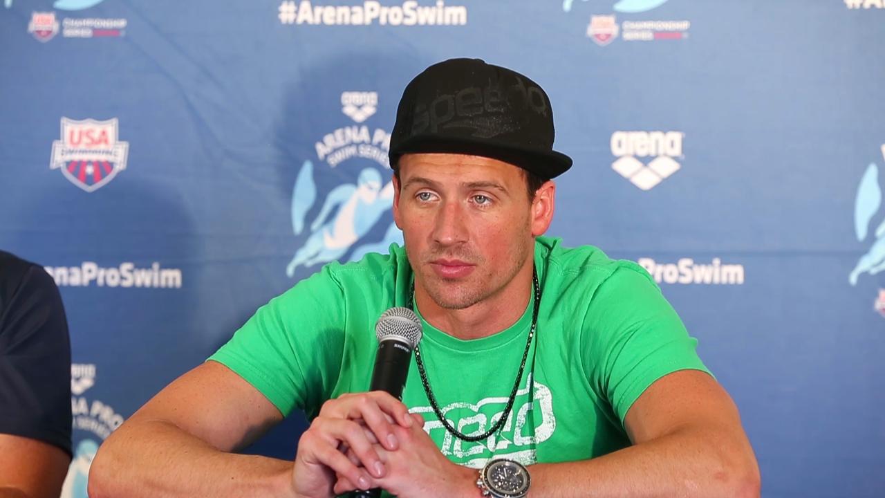 Olympic swimmer Ryan Lochte before Arena Pro Swim Series in Mesa