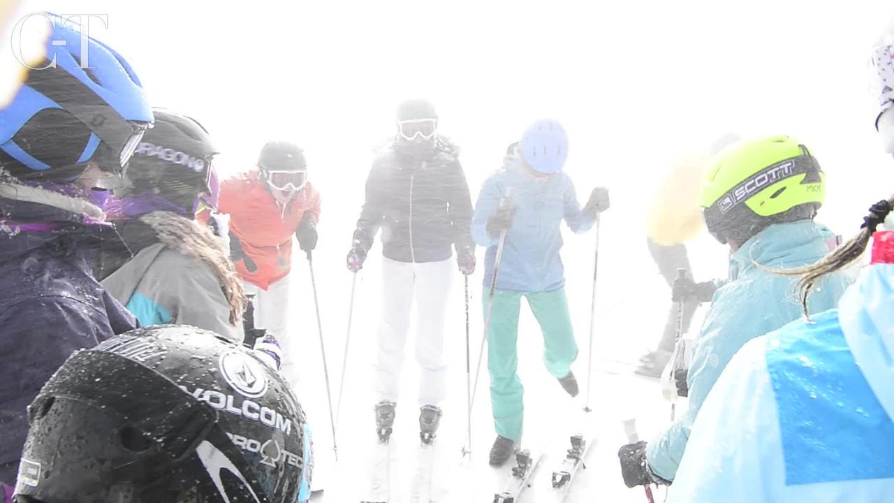 Skiing with French Broad River Academy girls