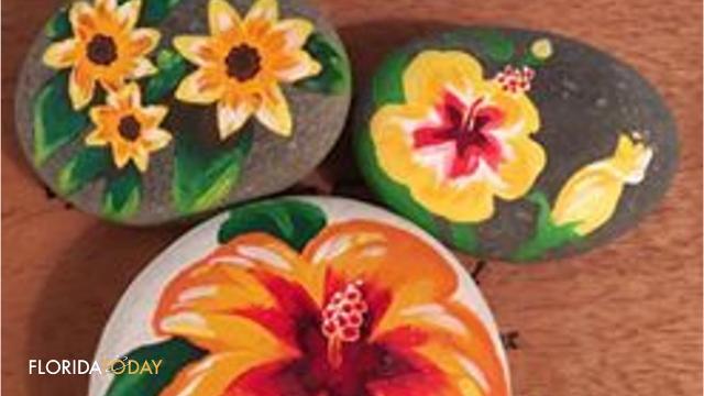 Pay-it-forward group leaves painted rocks across county