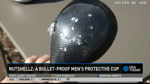 Man develops 'Nutshellz' bullet resistant cup for men