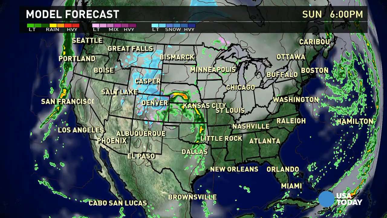 Sunday forecast: Dry in NW, blustery in New England