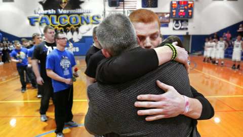 Coach Roderick Moy North Vermillion honors the life of football player