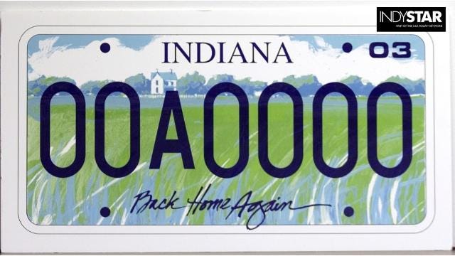 License plates in deals indiana