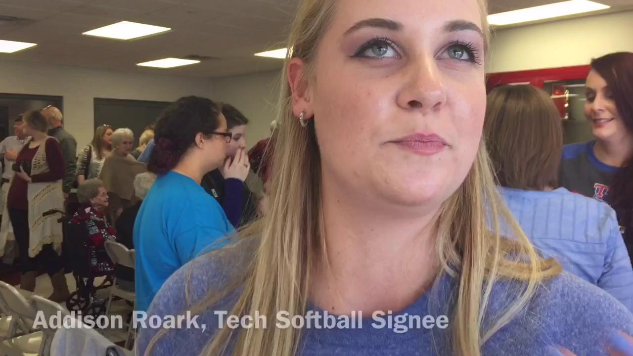 Addison Roark signs with Tech softball