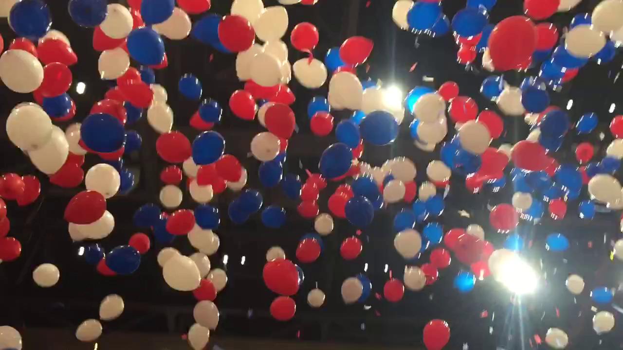 Republicans celebrate Trump nomination with balloon drop