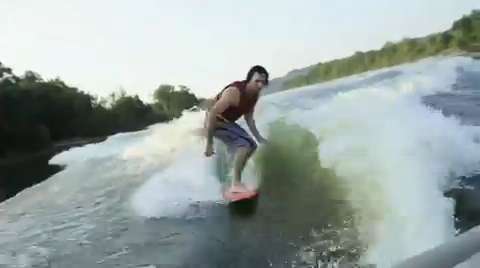 Country star Jake Owen wakeboarding in Nashville