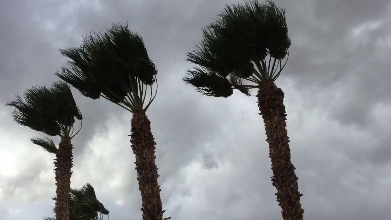 Windy weather in Palm Springs