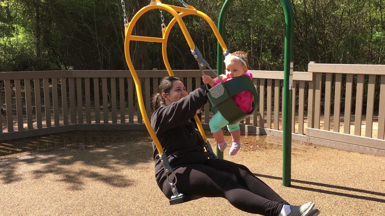 mom and baby swing