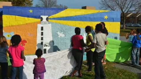 Mural unveiled in Burton Village