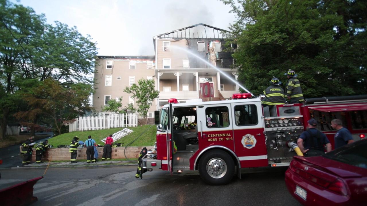Peekskill Fire Building in Peekskill fire site of three fires since '85